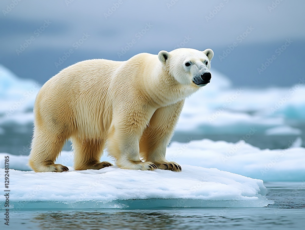Polar bear Arctic ice floe hunting Polar bear Arctic ice floe hunting