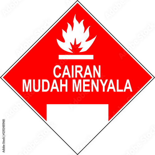 Flammable liquid vector icon