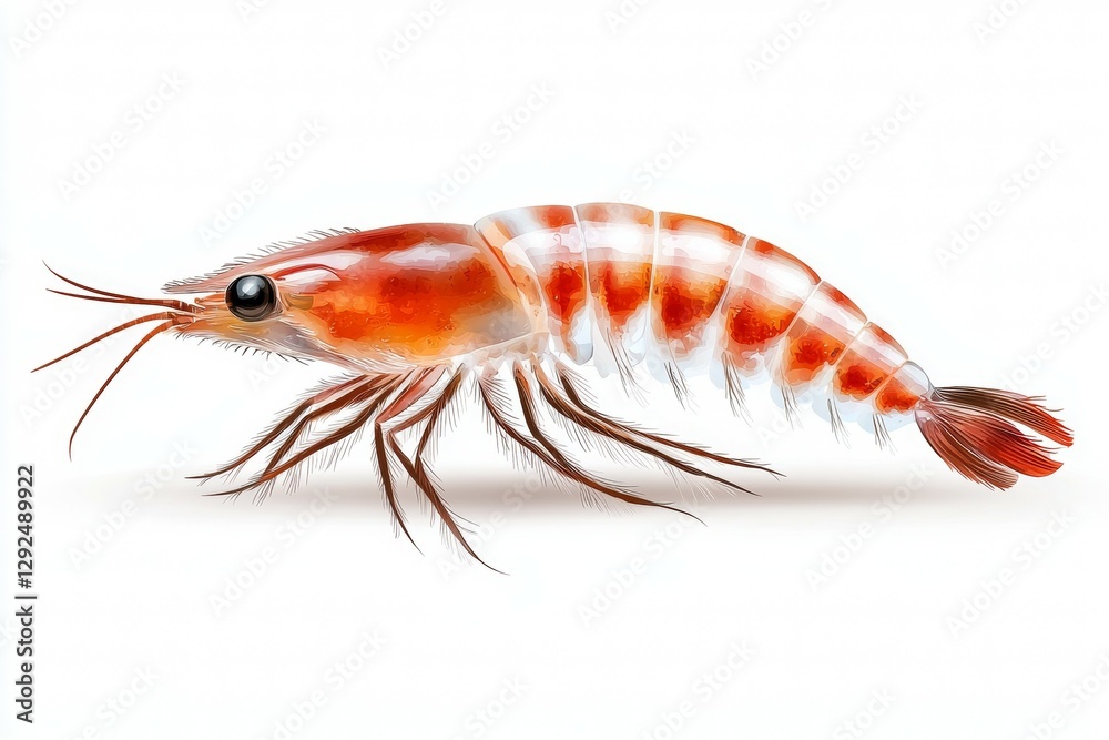 Shrimp is shown in a white background Shrimp is shown in a white background