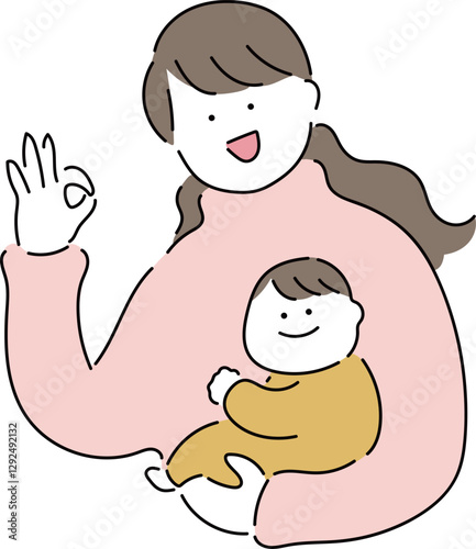 お母さんと赤ちゃん「オッケー！」