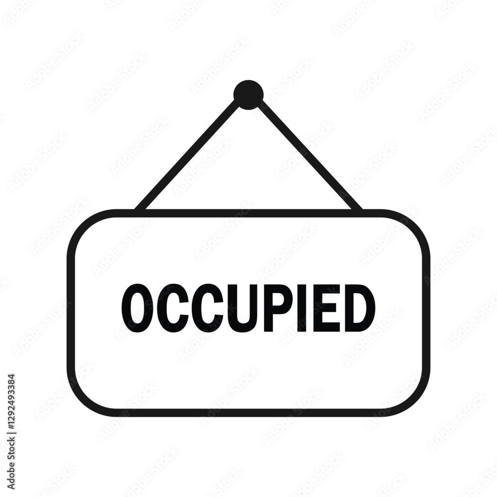 Occupied Room Sign vector design art