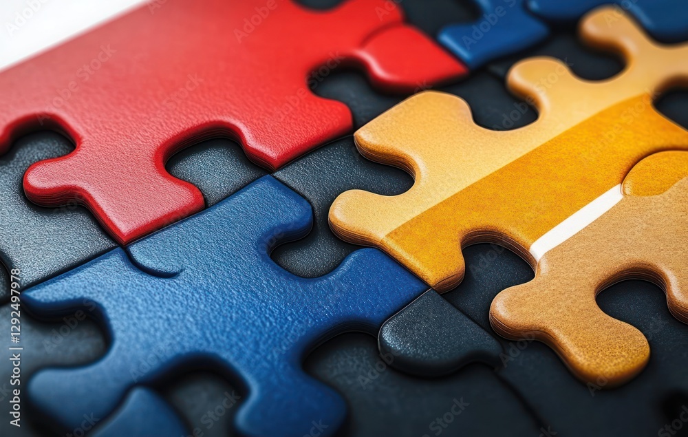 German and Dutch Flags Puzzle Pieces Partnership Concept Illustration 3D Rendering