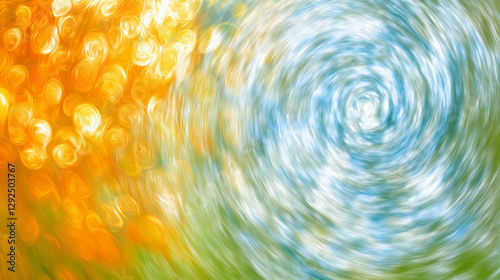 Abstract Colorful Swirling Pattern Art Background

