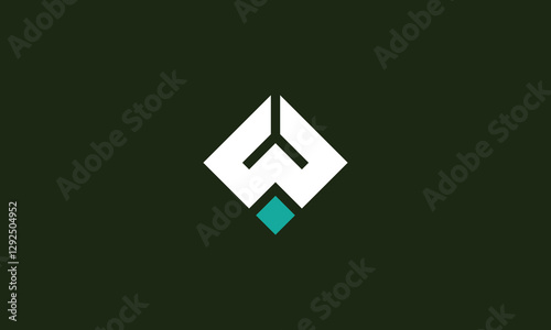 Letter w minimalistic monogram logo design
