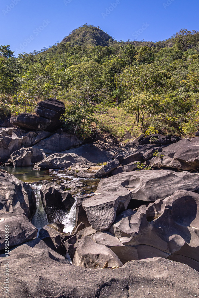Obraz premium paisagem natural no povoado de São Jorge, cidade de Alto Paraiso de Goiás, Estado de Goiás, região da chapada dos Veadeiros