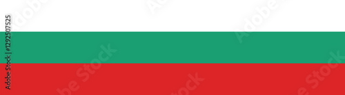 Bulgaria flag long banner digital vector illustration