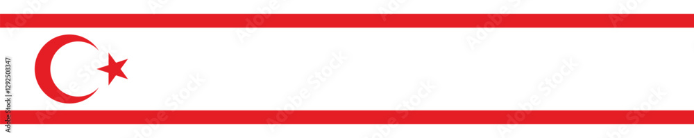 Northern Cyprus flag long banner digital vector illustration Northern Cyprus flag long banner digital vector illustration