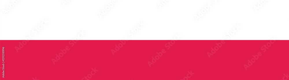 Fototapeta premium Poland flag long banner digital vector illustration