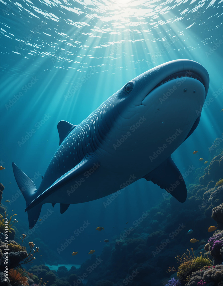 Fototapeta premium Ocean Predators: The Majestic Power of Sharks