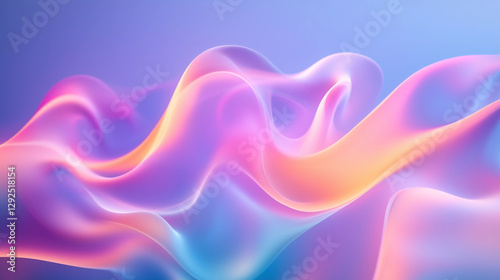 Abstract Colorful Flowing Wave Background
