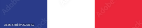 France flag long banner digital vector illustration