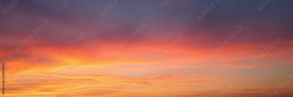 Obraz premium Breathtaking Sunset Over Calm Ocean Waters with Silhouetted Boat Creating a Peaceful Scenic View