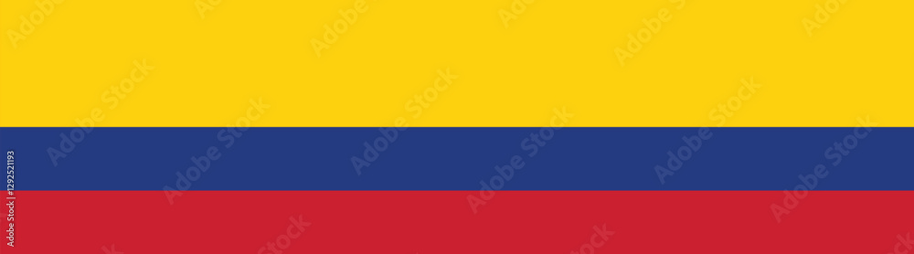 Obraz premium Colombia flag long banner digital vector illustration