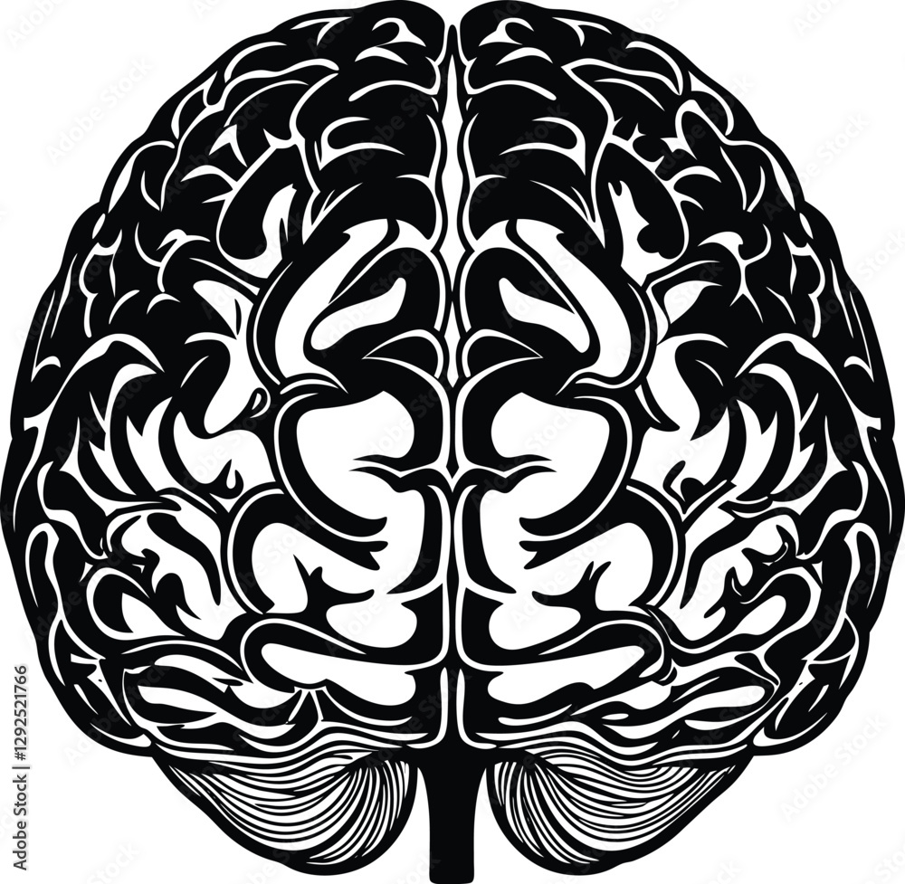 Fototapeta premium Human Brain Silhouette