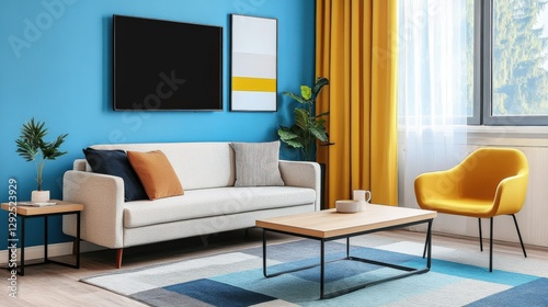 Wallpaper Mural modern living room Torontodigital.ca