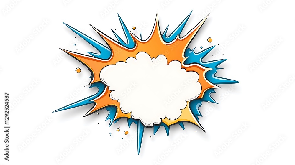 Vibrant Comic Book Explosion Effect: Hand-Drawn Illustration AI Generated Vibrant Comic Book Explosion Effect: Hand-Drawn Illustration AI Generated