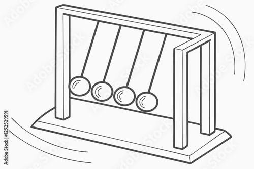 Demonstration of energy transfer using a Newton's cradle during a physics experiment in a classroom setting