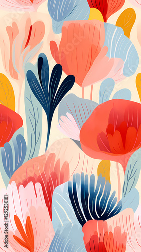 abstract flower and flower pattern graphic poster background