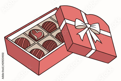 Chocolate box filled with heart-shaped treats perfect for gifting on special occasions or celebrations