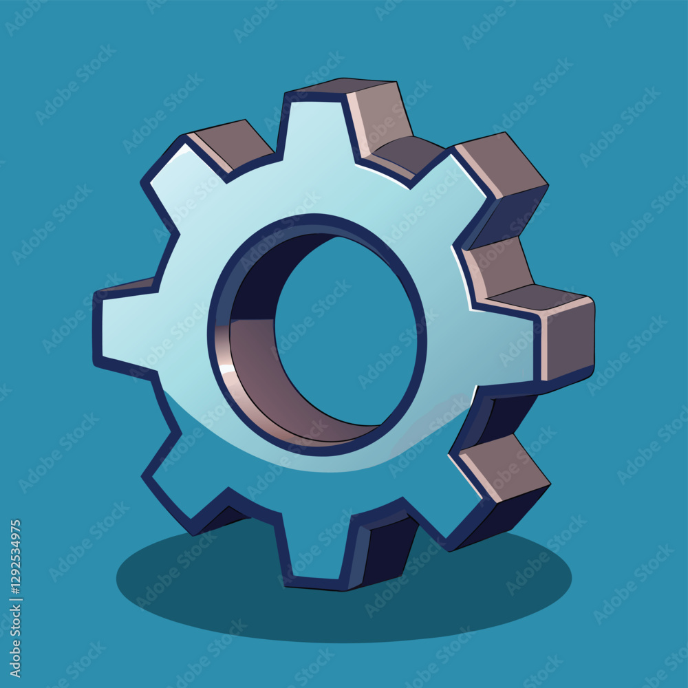 Creative blue and orange gear design on a simple brown background ideal for digital and mechanical themes in graphic projects Creative blue and orange gear design on a simple brown background ideal for digital and mechanical themes in graphic projects