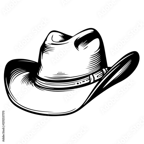 Cowboy Hat Silhouette – Classic Western Style Graphics
