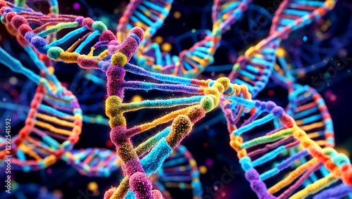 Dazzling visualization of a stunning dna strand