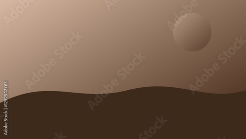 Mocha Mousse - Moonlit Mountain Night