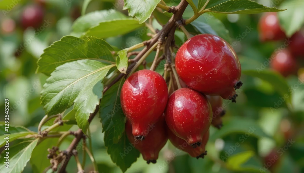 red apples on a branch red apples on a branch