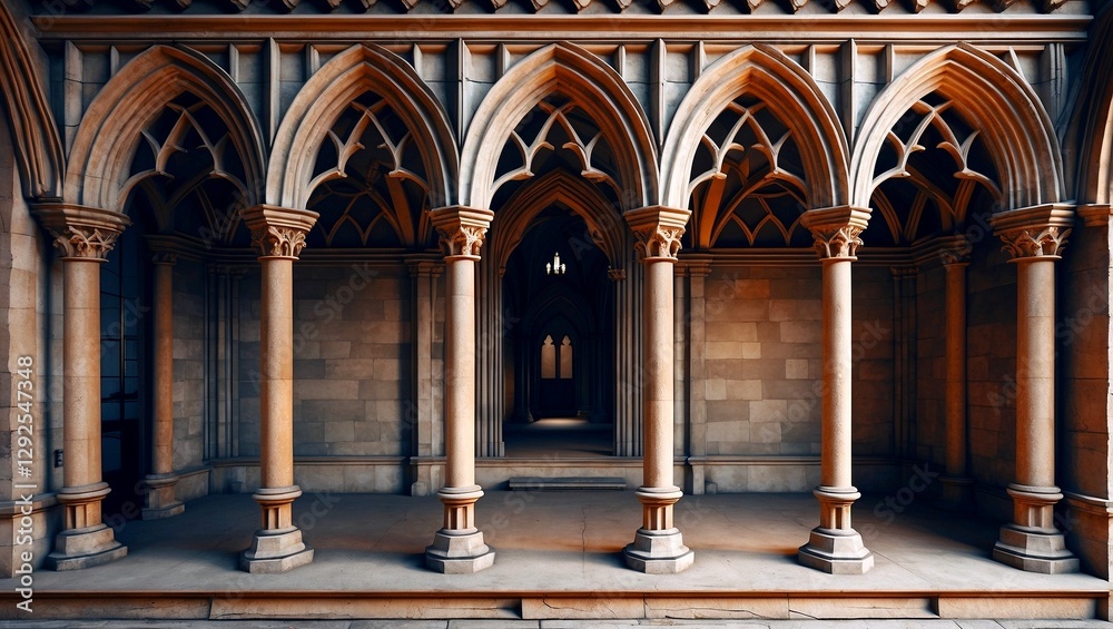 Obraz premium Gothic architecture frame for elegant design projects