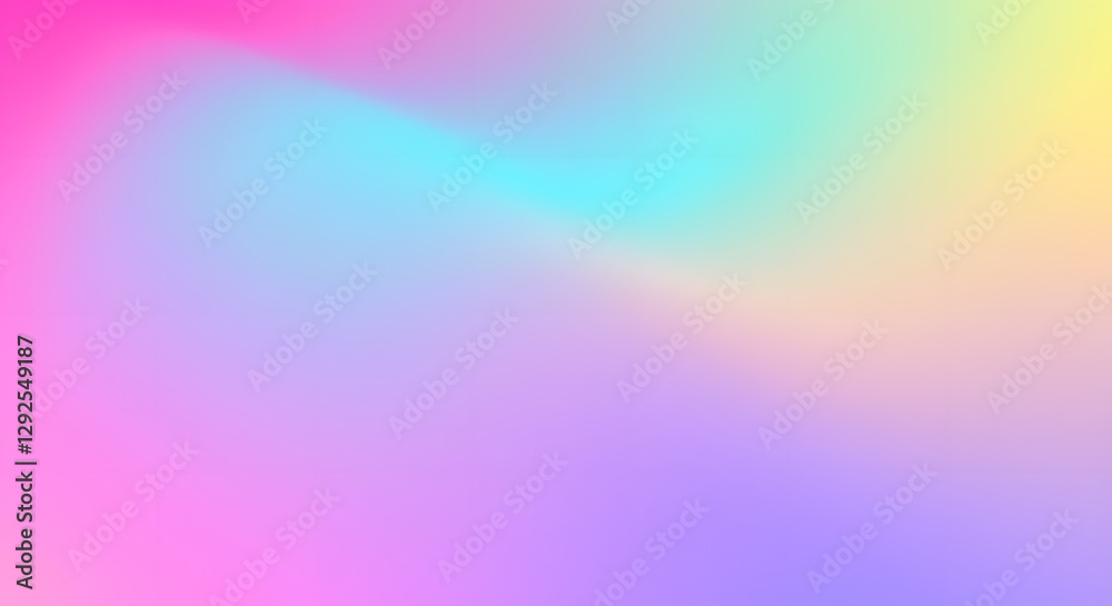 Glossy holographic gradient with soft neon colors blending seamlessly Glossy holographic gradient with soft neon colors blending seamlessly