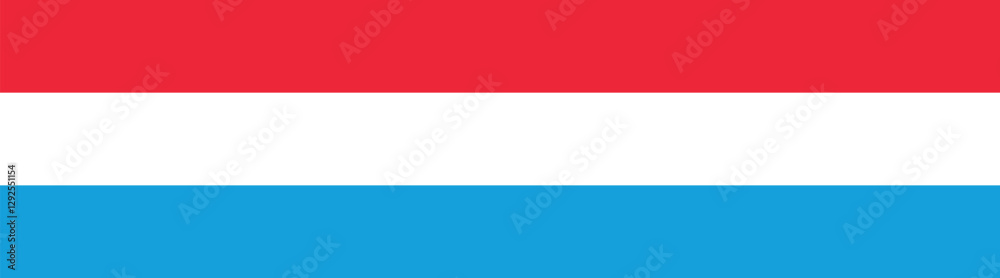 Fototapeta premium Luxembourg flag long banner digital vector illustration