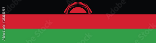 Free Download Malawi flag long banner digital vector illustration - GFXLoad