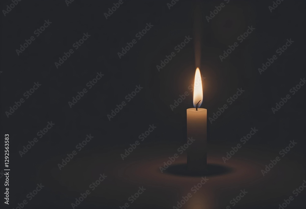 A candle with a flickering flame in a dim environment. Warm light casts soft shadows, creating a calm and intimate atmosphere. A minimalist composition emphasizing warmth, tranquility, and relaxation. A candle with a flickering flame in a dim environment. Warm light casts soft shadows, creating a calm and intimate atmosphere. A minimalist composition emphasizing warmth, tranquility, and relaxation.