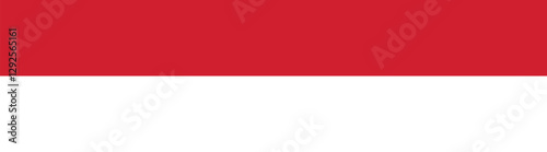 Free Download Monaco flag long banner digital vector illustration - GFXLoad