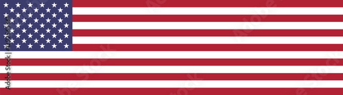 United States flag long banner digital vector illustration