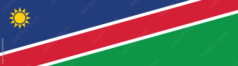 Namibia flag long banner digital vector illustration Namibia flag long banner digital vector illustration