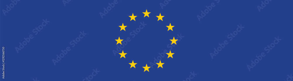 European Union flag long banner digital vector illustration European Union flag long banner digital vector illustration