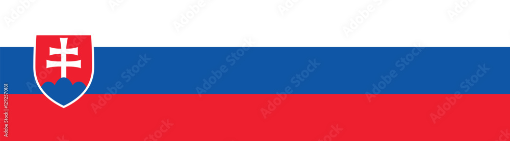 Fototapeta premium Slovakia flag long banner digital vector illustration