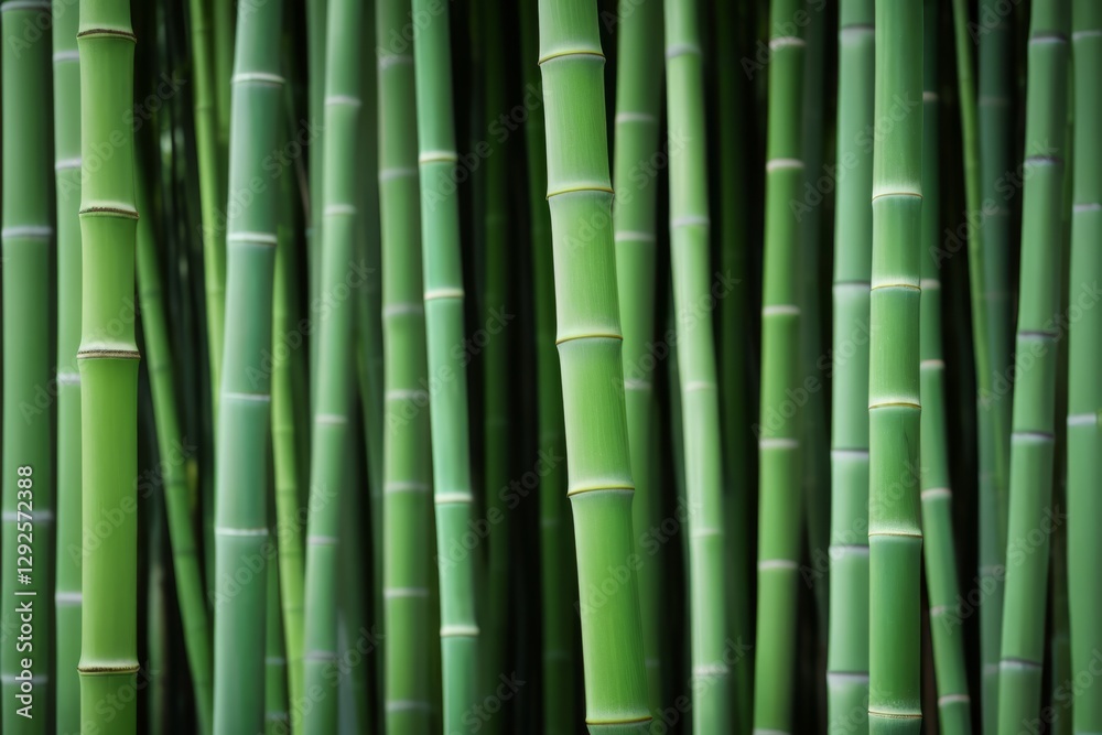 Fototapeta premium a close up of a bunch of green bamboo stalks with white stripes