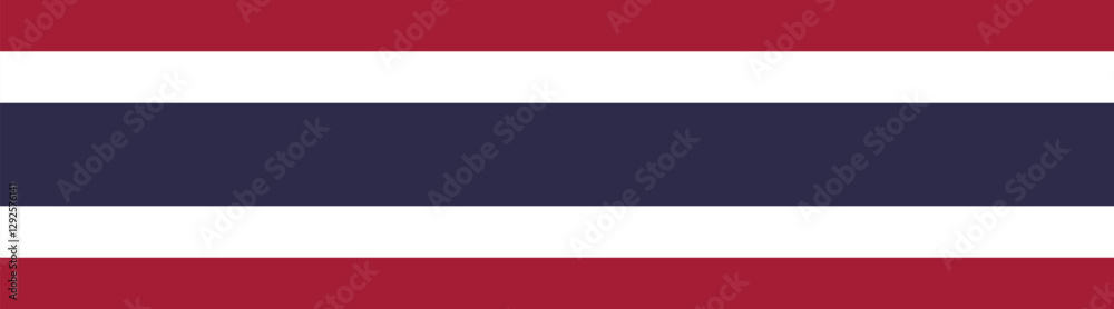 Naklejka premium Thailand flag long banner digital vector illustration