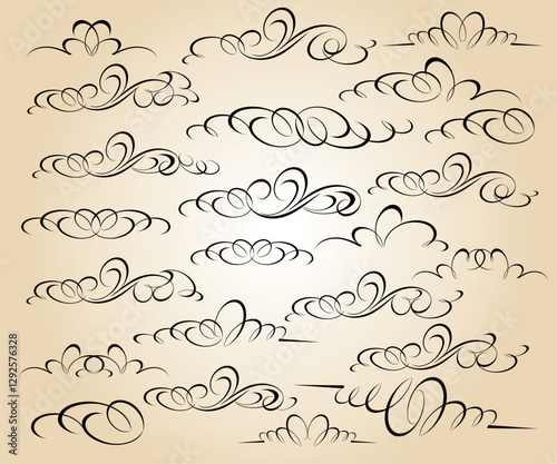 calligraphic design elements and page decoration