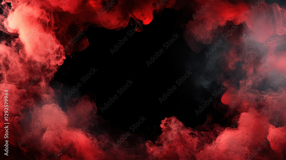 Vibrant red smoke swirls against black background, creating dramatic and captivating atmosphere. This evokes sense of mystery and intensity Vibrant red smoke swirls against black background, creating dramatic and captivating atmosphere. This evokes sense of mystery and intensity
