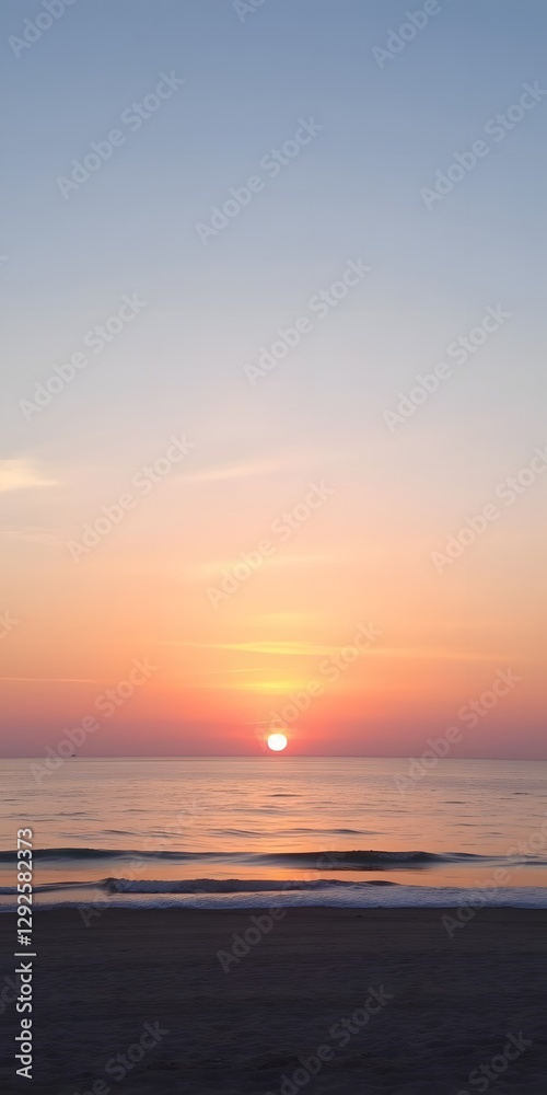 A peaceful sunset over the beach with pastel pink, purple, and blue tones gently blending across the sky and ocean. A peaceful sunset over the beach with pastel pink, purple, and blue tones gently blending across the sky and ocean.