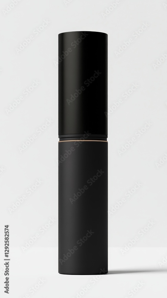 Obraz premium A clean, blank tube designed for a makeup product, with a sleek and minimalistic look, perfect for showcasing custom branding and packaging designs in a modern, elegant style. 