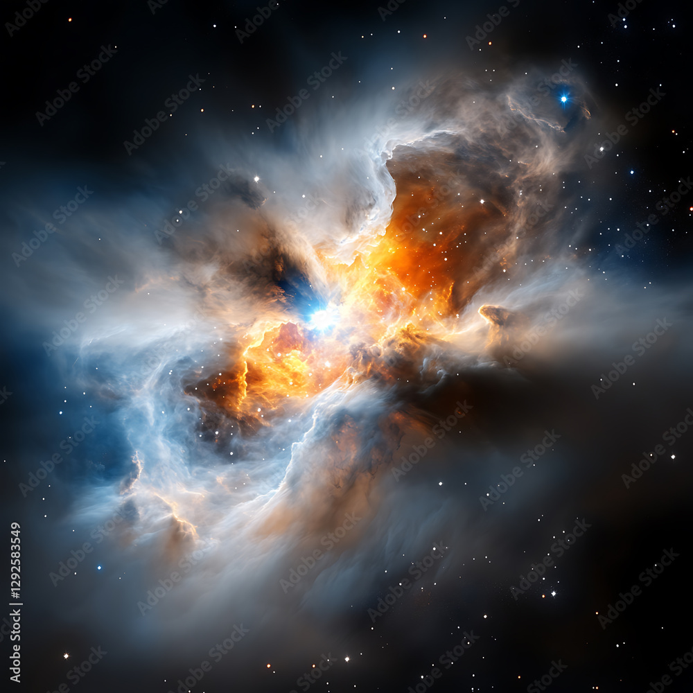 Obraz premium Celestial explosion of cosmic colors deep space nebula photography outer space astronomical perspective universe's wonders