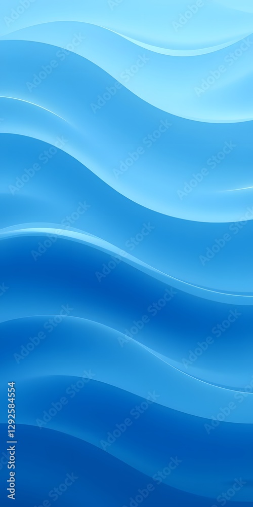 Fototapeta premium A calming abstract blue wave background with soft curves and smooth transitions, creating a relaxing and peaceful ambiance.