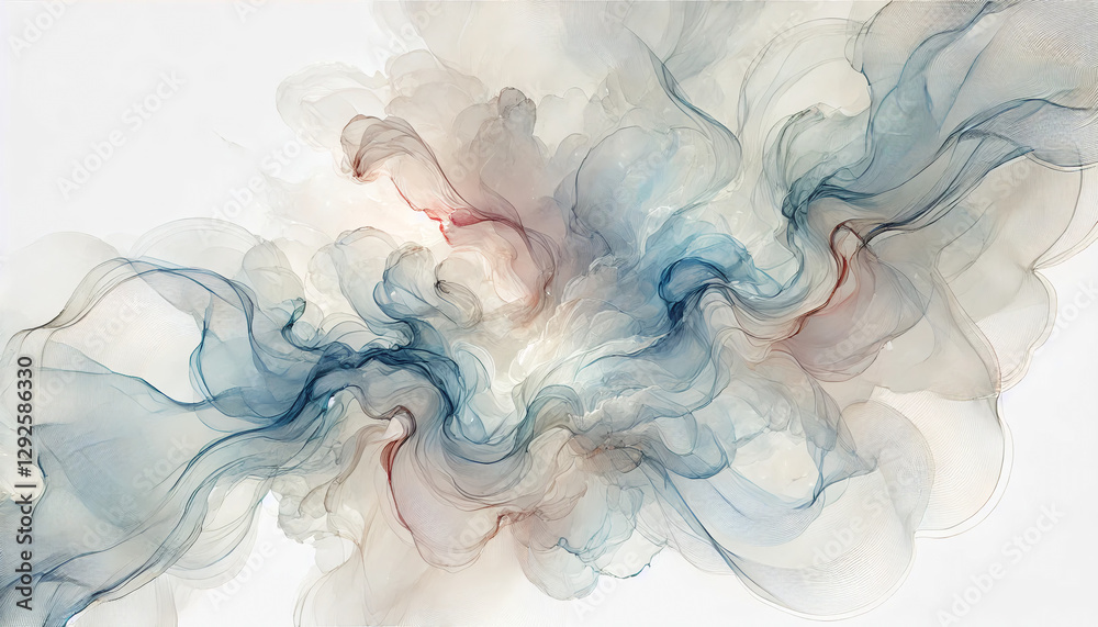Fototapeta premium Soft color smudging effect Watercolor style