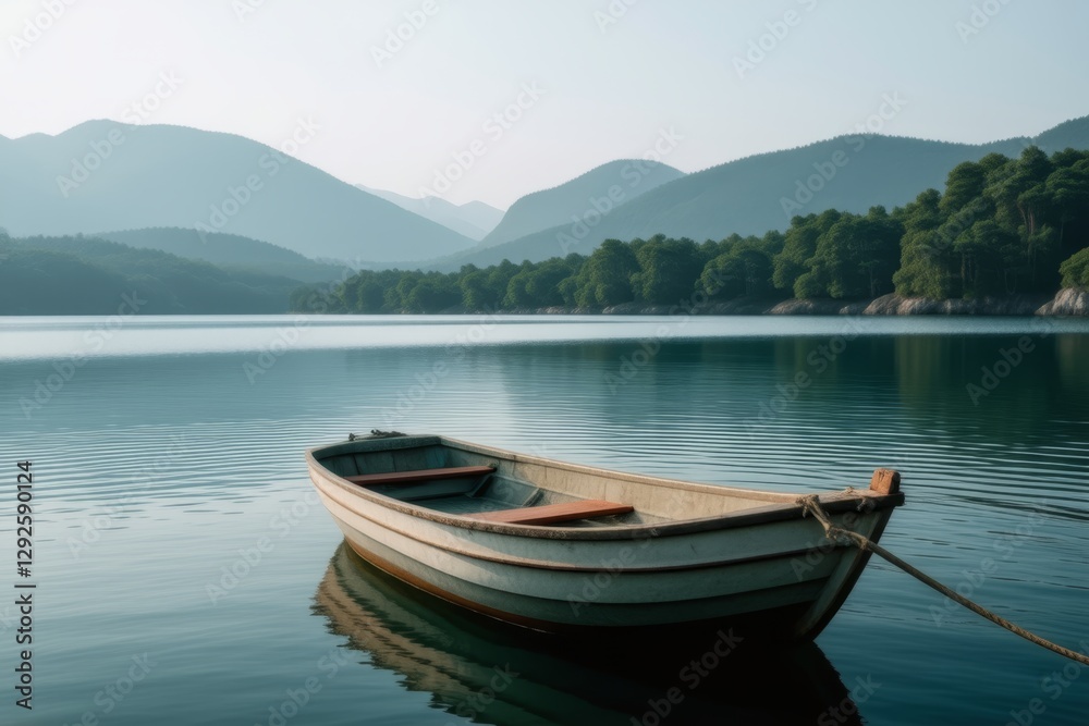 there is a small boat that is sitting in the water there is a small boat that is sitting in the water