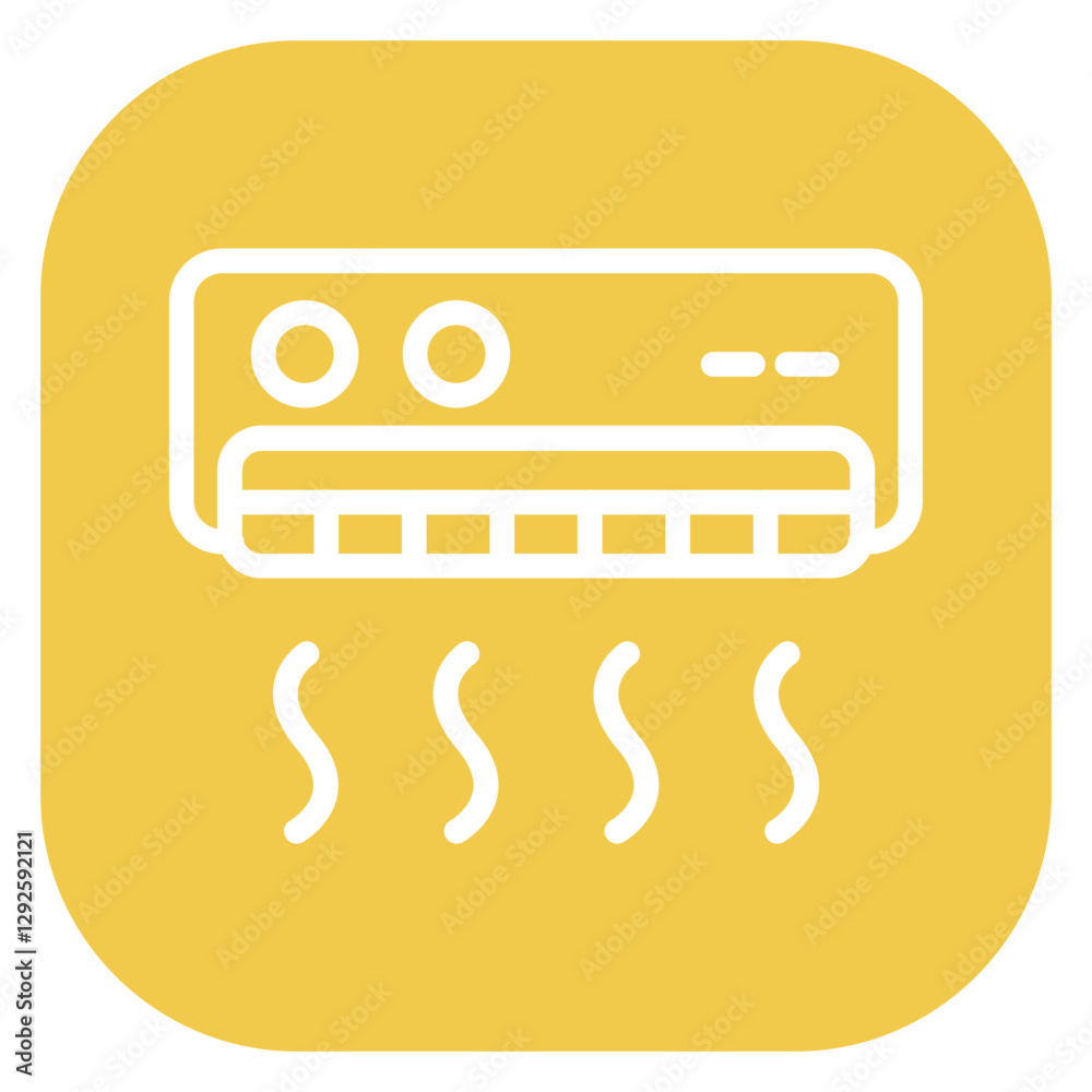 Minimalist Line Art Circular Air Conditioner Exuding Cool Air Icon Minimalist Line Art Circular Air Conditioner Exuding Cool Air Icon