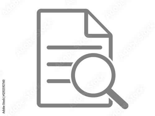 書類と虫眼鏡のアイコン（確認・調査）